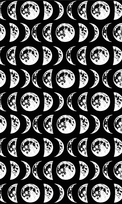 Moon phases modern vinyl rug - TenStickers