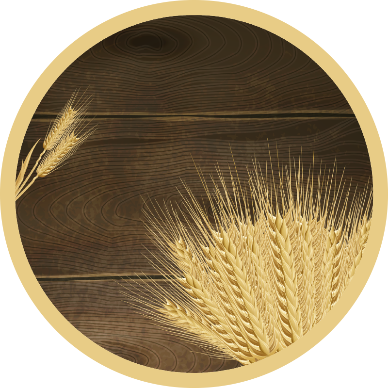 Golden Wheat Sprigs nature vinyl rug - TenStickers
