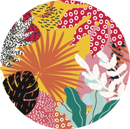 Tropical Botanical Harmony floral rug - TenStickers