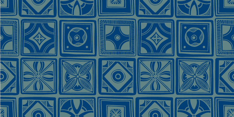 Decorative Geometric tile vinyl rug - TenStickers