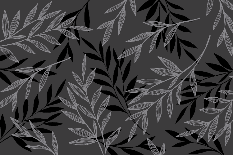 Leafy Silhouette floral vinyl rug - TenStickers