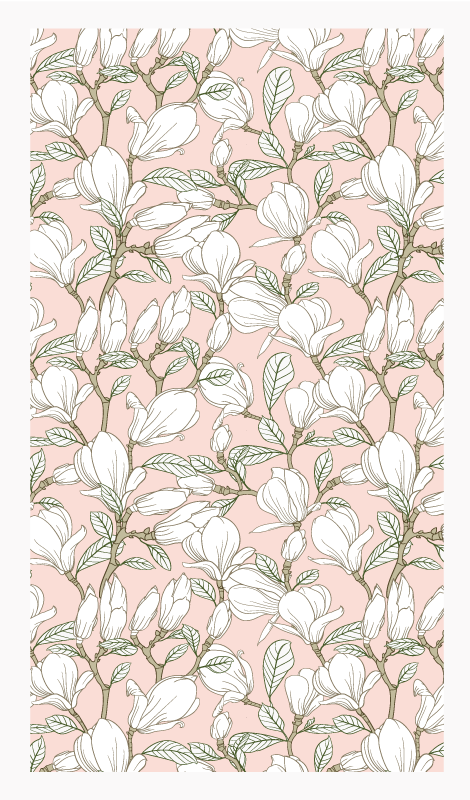 Floral Illustration floral vinyl rug - TenStickers