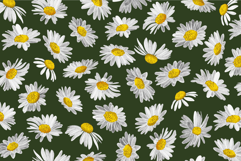 Daisy Delight floral vinyl rug - TenStickers