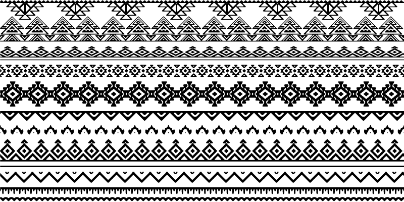 Ethnic Patterned Runner world map vinyl rug - TenStickers