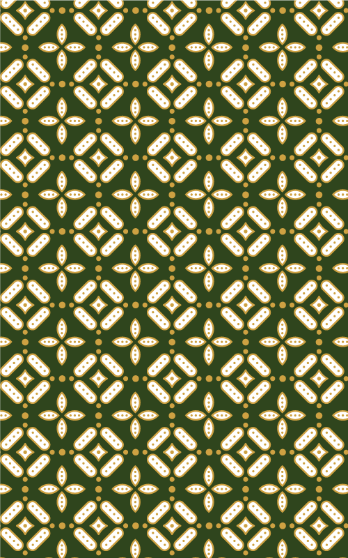 Vintage green tile design kitchen vinyl rug - TenStickers
