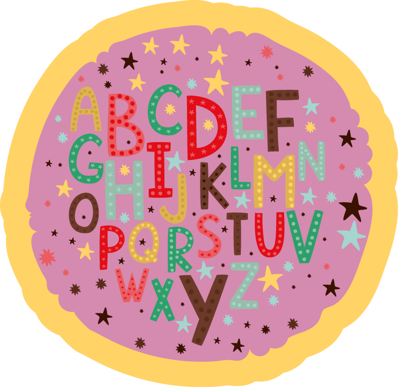 Educational Alphabetic alphabet vinyl rug - TenStickers