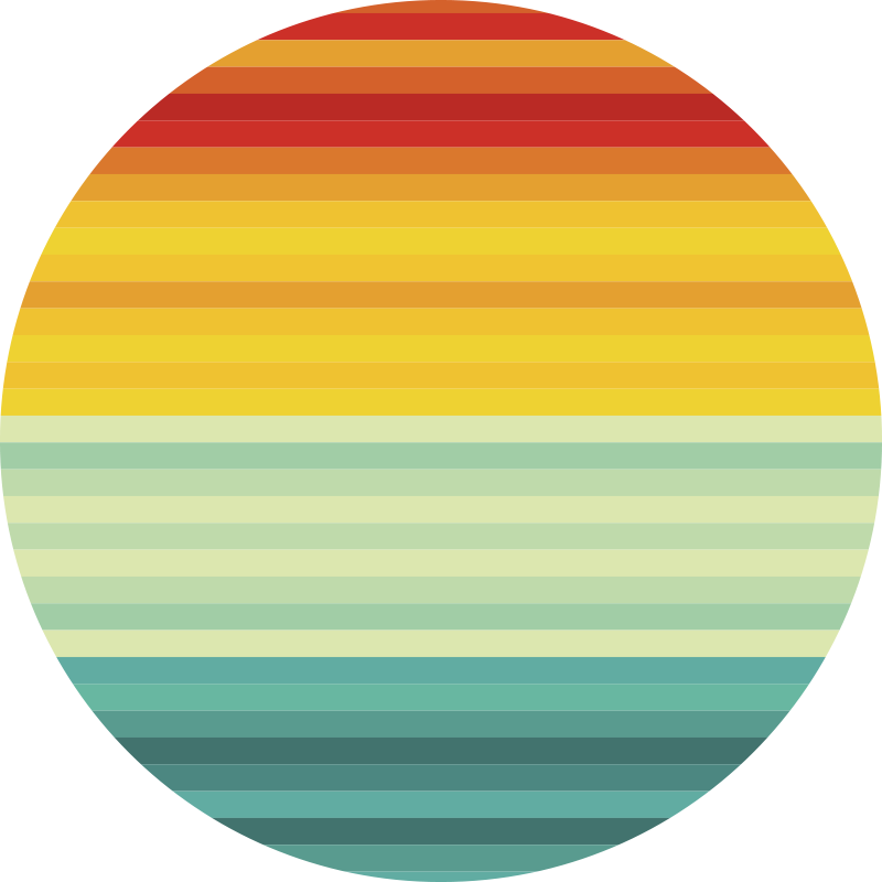 Rainbow Stripes Circle striped vinyl rug - TenStickers