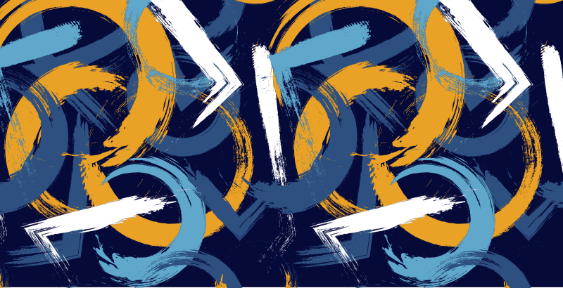 Abstract Swirls geometric vinyl rug - TenStickers