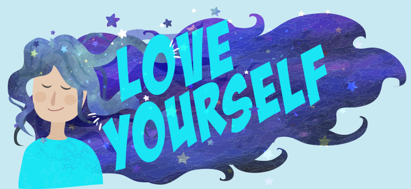 Love Yourself Illustration custom rug - TenStickers