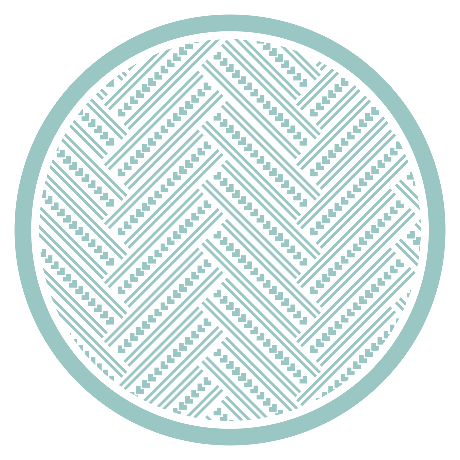 Geometric Pattern Round geometric vinyl rug - TenStickers