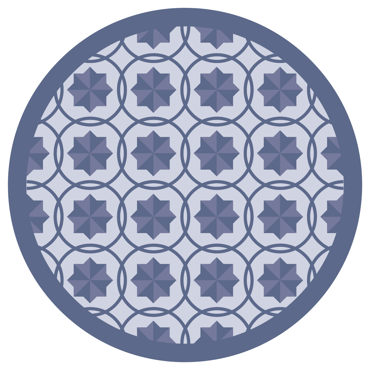 Crossed Circles modern rug - TenStickers