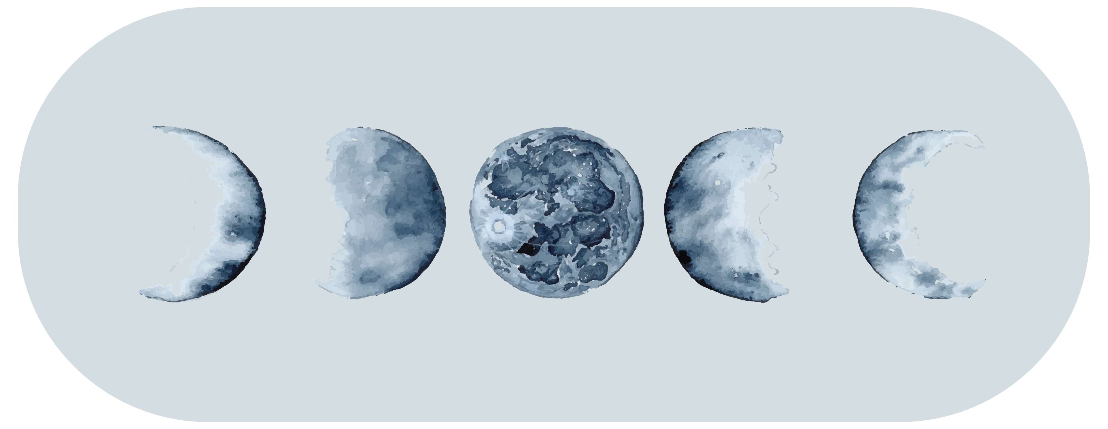Lunar Phase Sequence nature vinyl rug - TenStickers