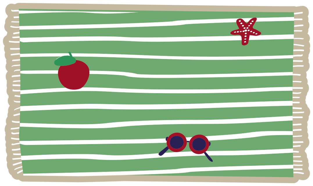 Summer Vibes striped vinyl rug - TenStickers