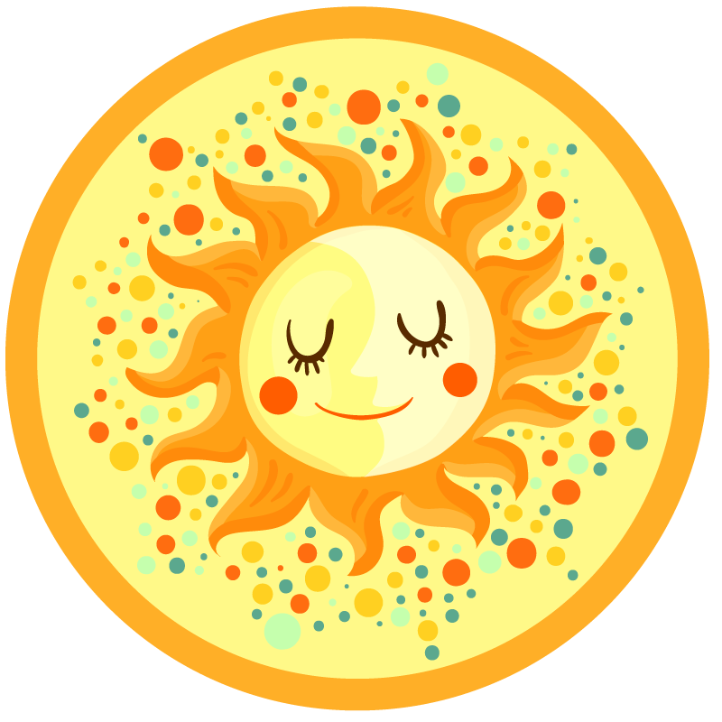 Sunshine Circle nursery vinyl rug - TenStickers