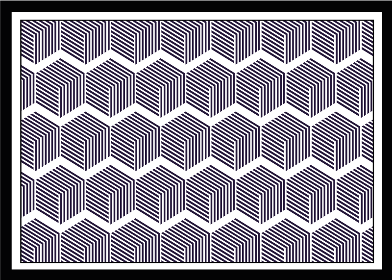 Cubist Contrast geometric vinyl rug - TenStickers