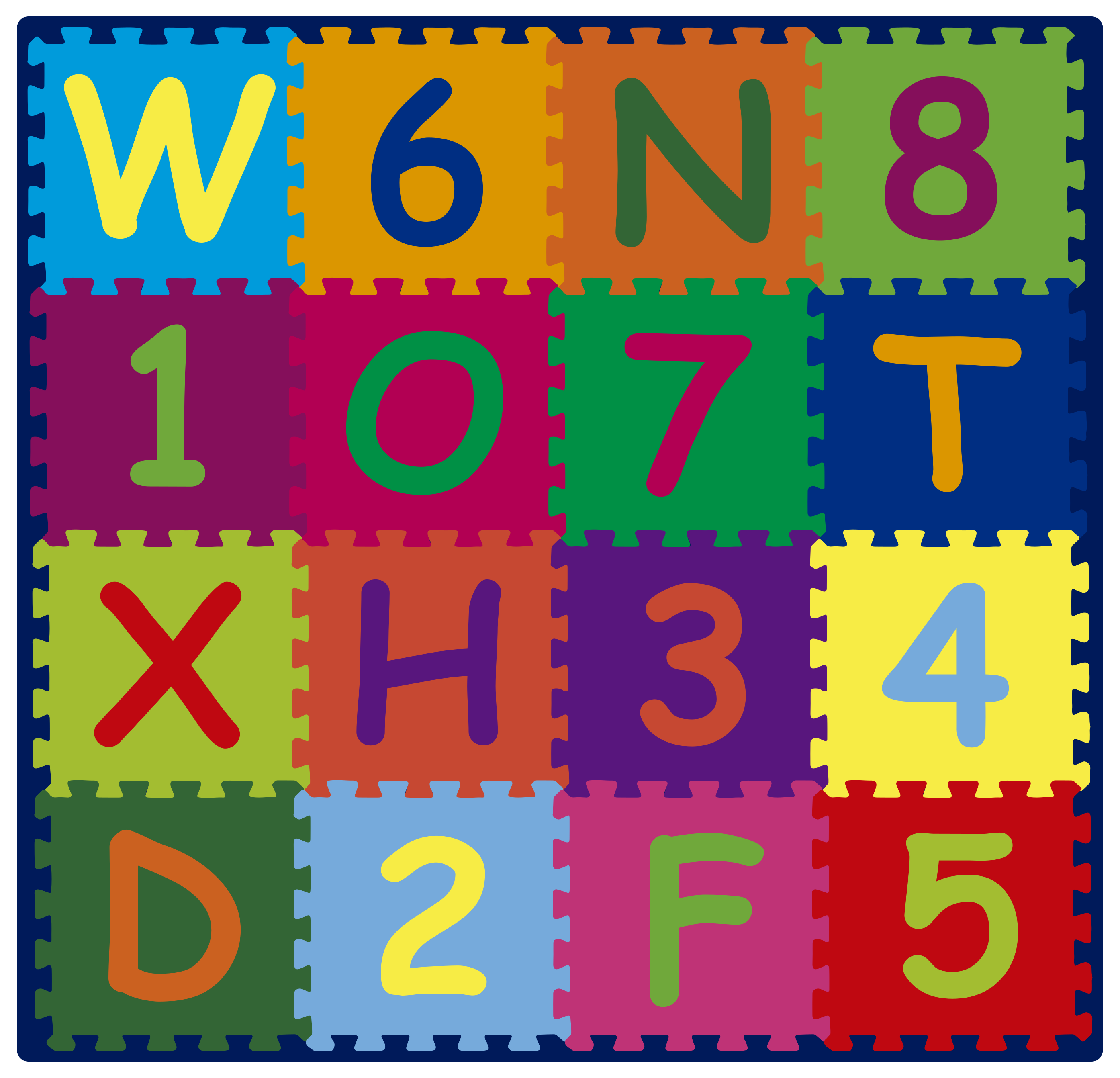 Alphabet Puzzle alphabet vinyl rug - TenStickers