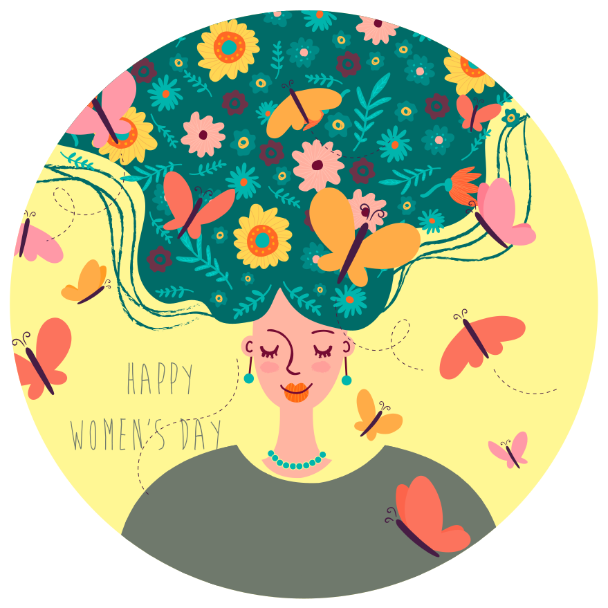 Happy Women's Day event vinyl rug - TenStickers