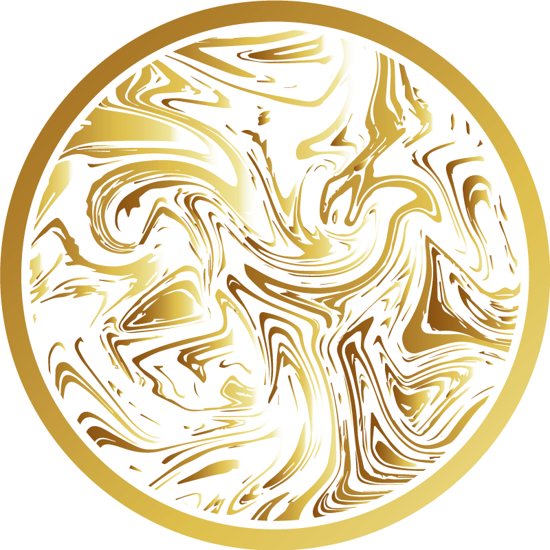 Gold and white marble texture carpet - TenStickers