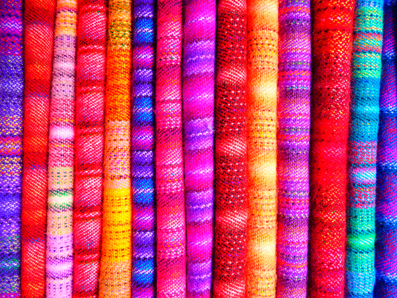 Colorful Mosaic Stripes textured vinyl rug - TenStickers