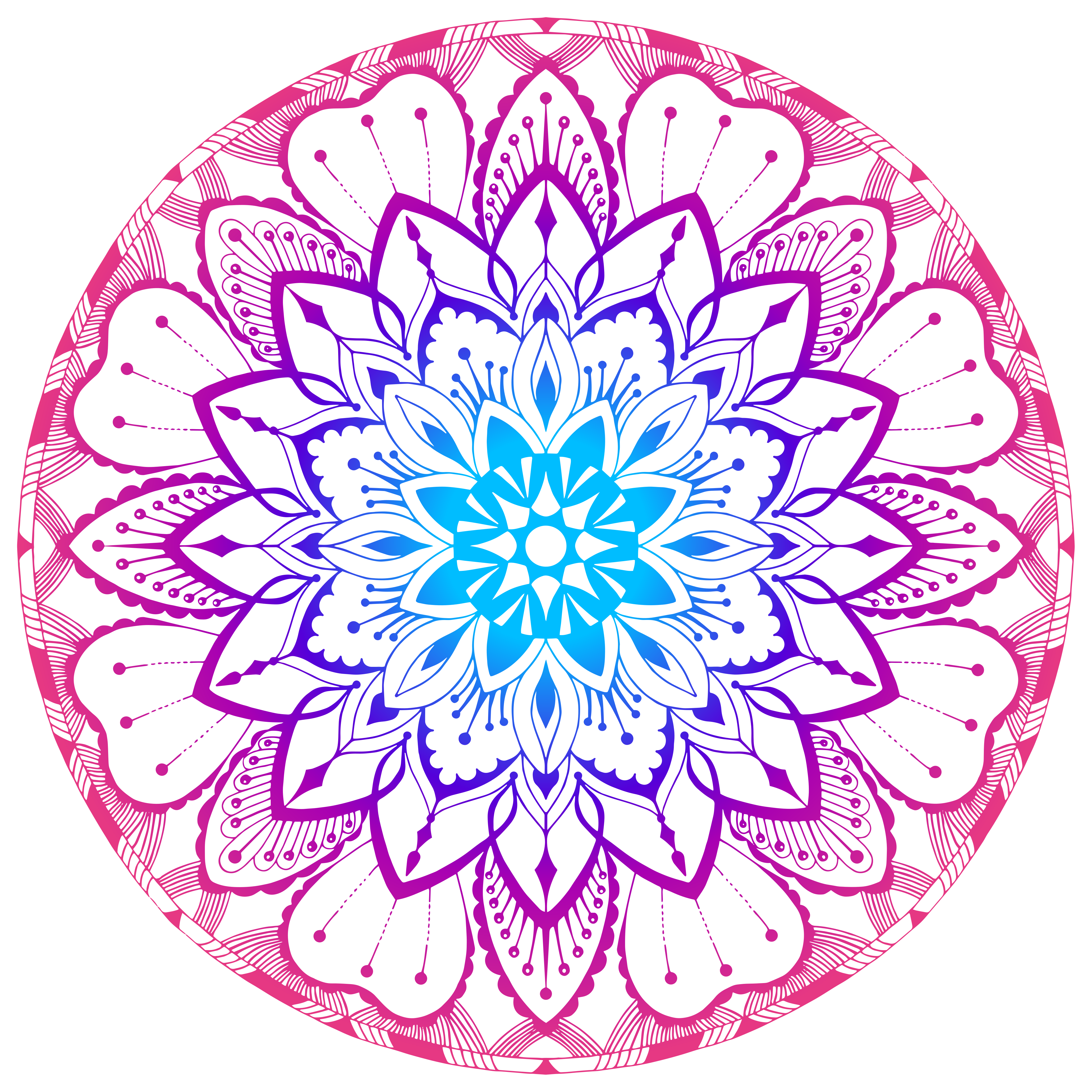 Mandala Pattern Disc mandala vinyl rug - TenStickers