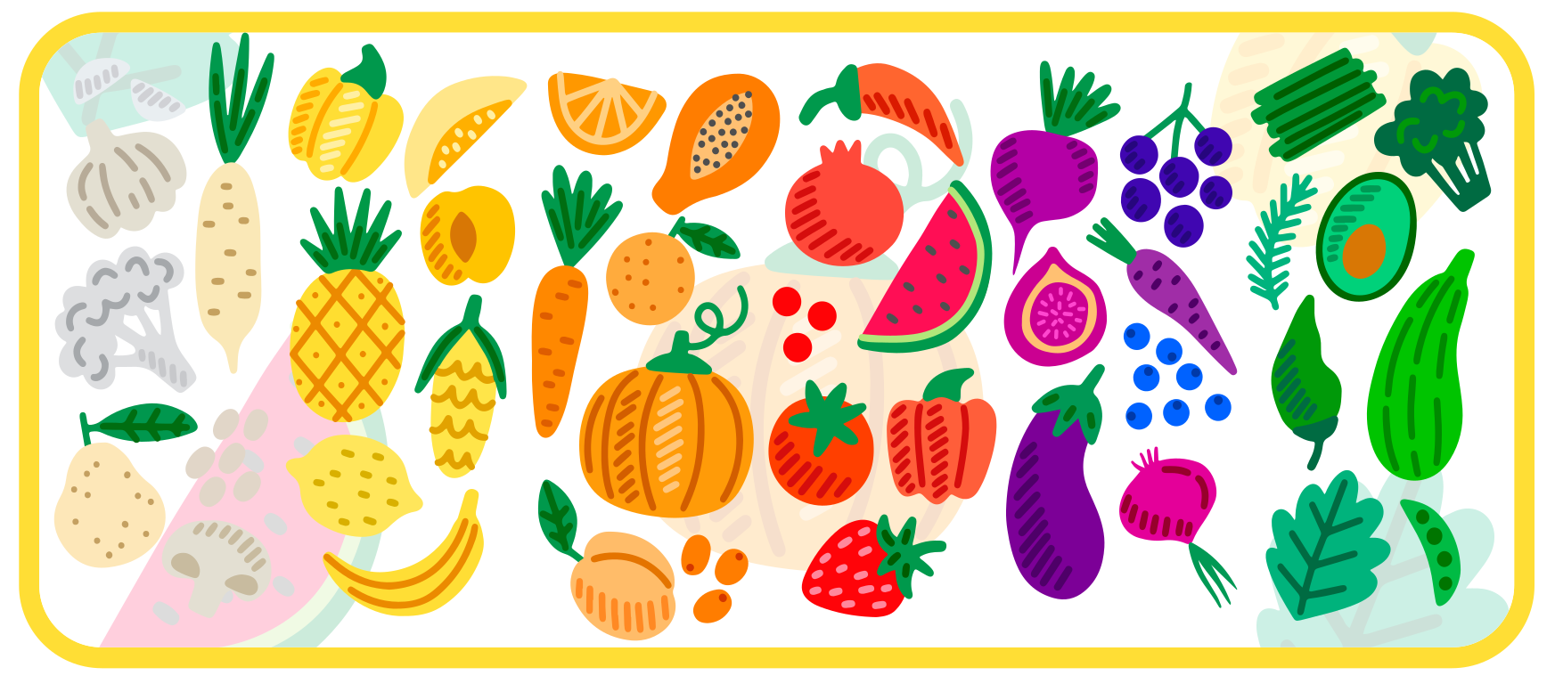 Colorful Fruit Pattern floral vinyl rug - TenStickers