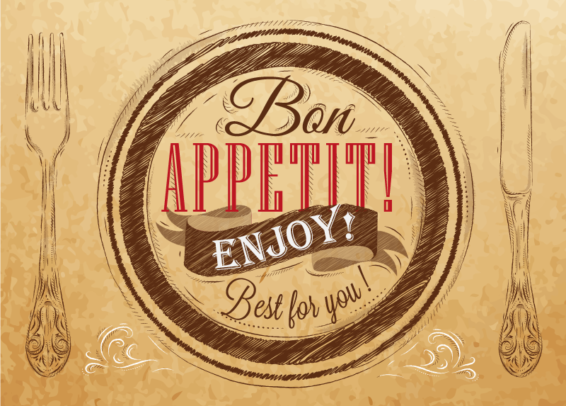 Bon Appetit Enjoy custom rug - TenStickers