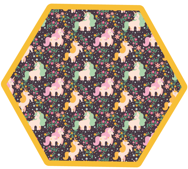 Mythical Creatures Playground kids vinyl rug - TenStickers