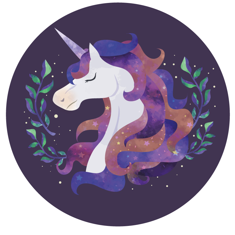 Mystical Unicorn kids vinyl rug - TenStickers