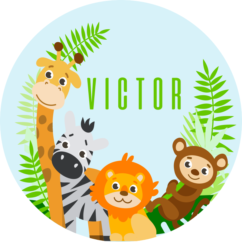 Customizable Safari custom vinyl rug - TenStickers