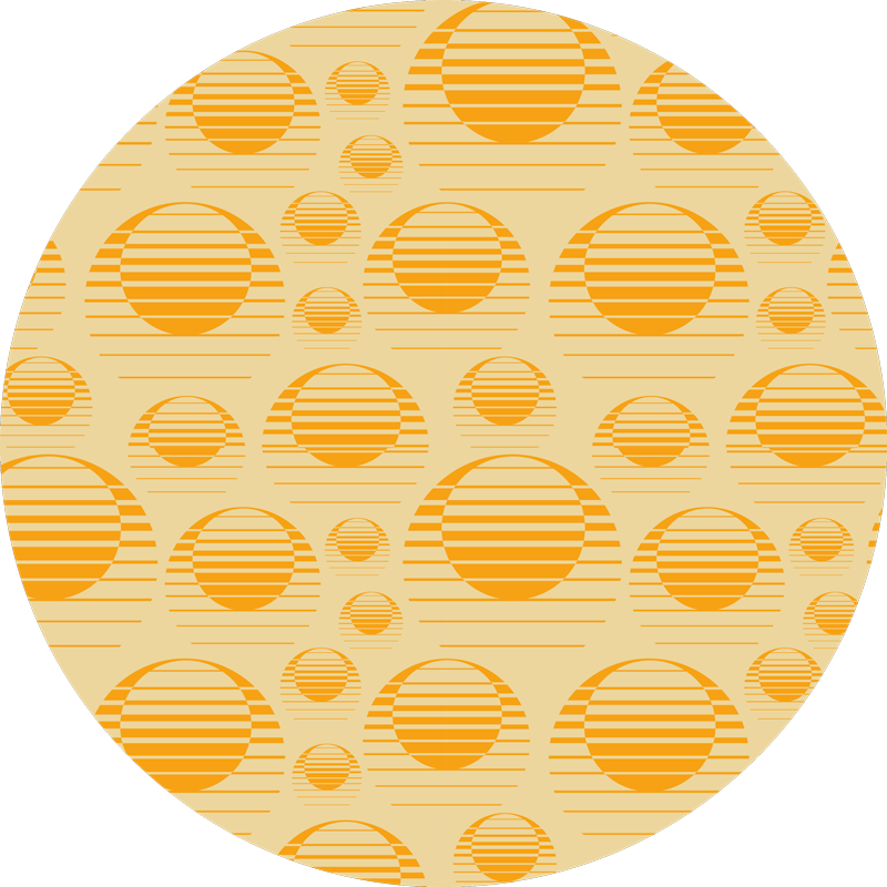 Retro Sun draw geometric rugs - TenStickers