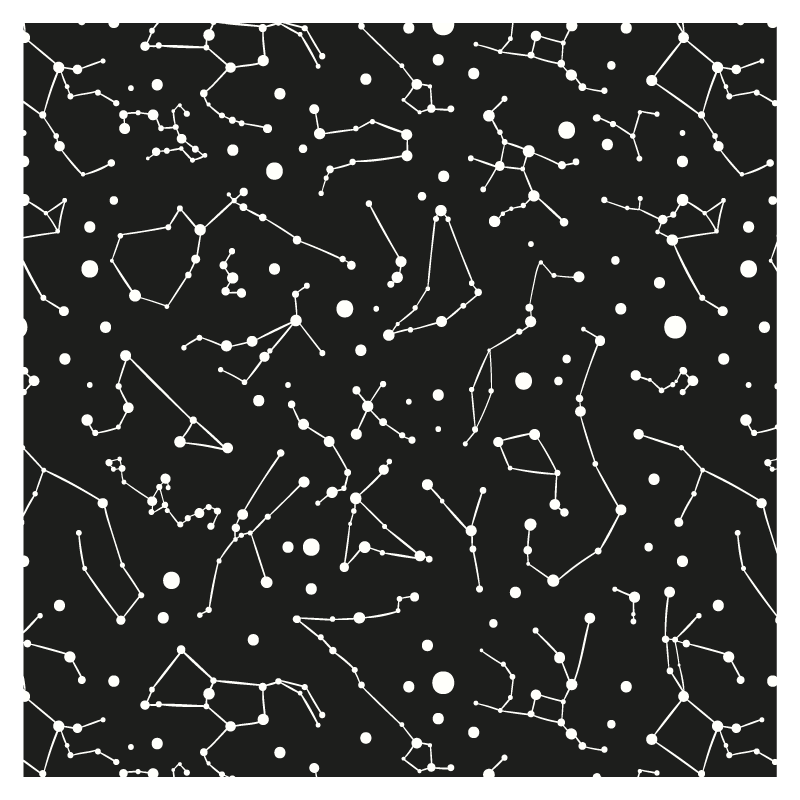 Constellation Theme star vinyl rug - TenStickers