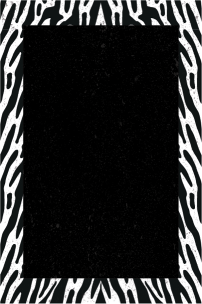 Monochrome Zebra animal print vinyl rug - TenStickers