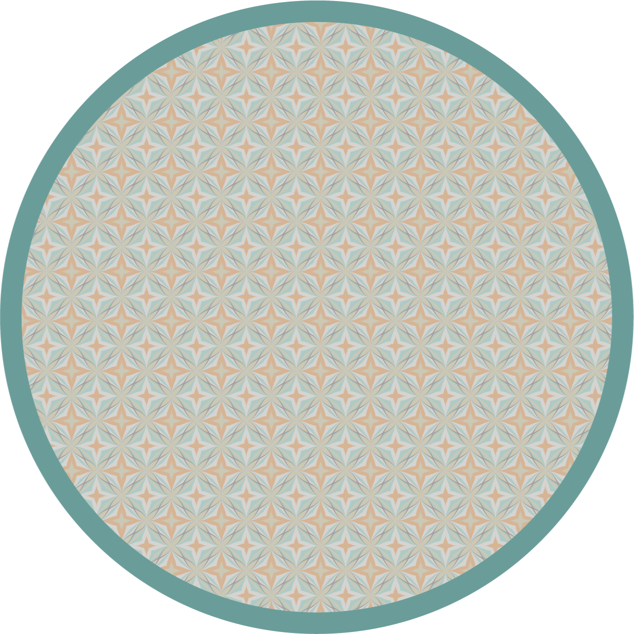 Mosaic Pattern Circle mosaic vinyl rug - TenStickers