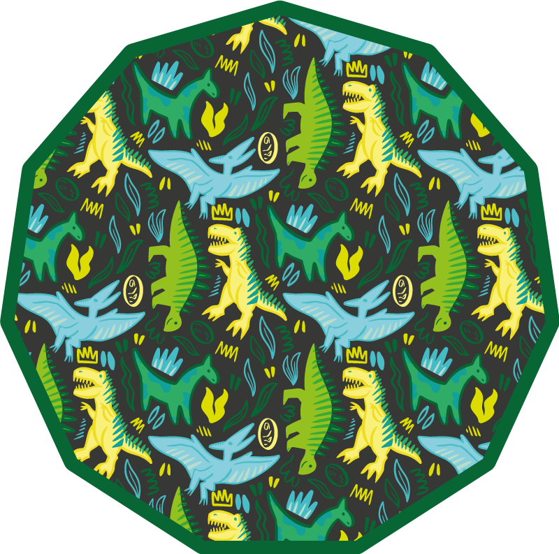 Dinosaur Footprints kids vinyl rug - TenStickers