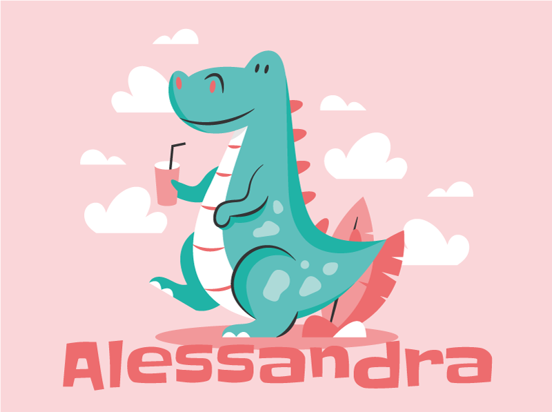 Personalized Dragon custom vinyl rug - TenStickers