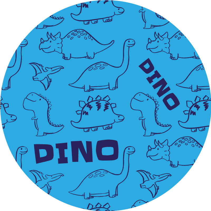 Dinosaur Themed kids vinyl rug - TenStickers