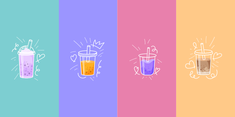 Beverage Doodle Squares custom rug - TenStickers