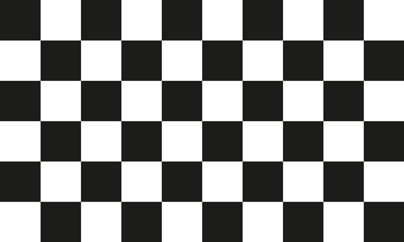 Checkerboard black and white kitchen vinyl rug - TenStickers