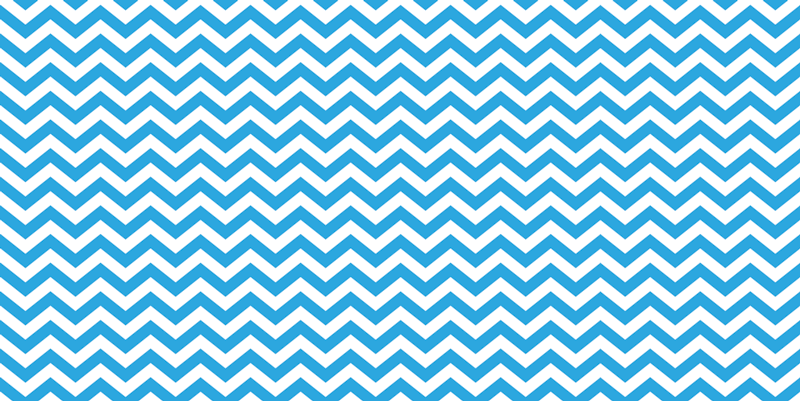 Blue zigzag pattern kitchen vinyl rug - TenStickers