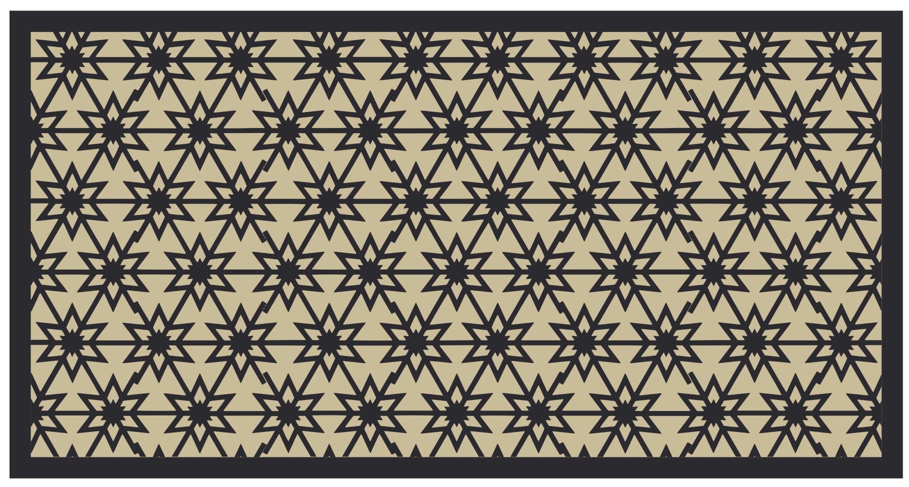 Starburst Pattern dining room vinyl rug - TenStickers