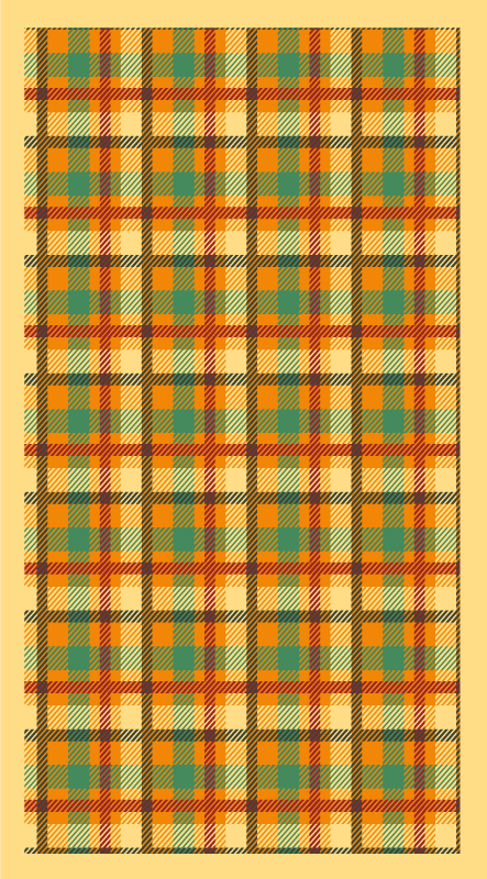 Tartan Plaid Pattern striped vinyl rug - TenStickers