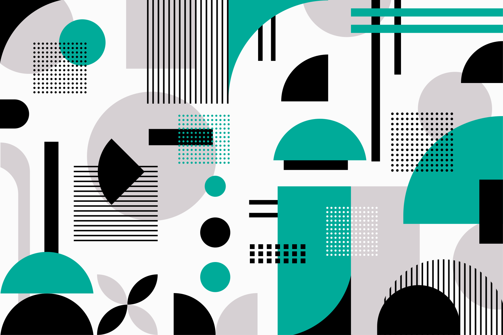 Turquoise geometric shapes modern vinyl rug - TenStickers