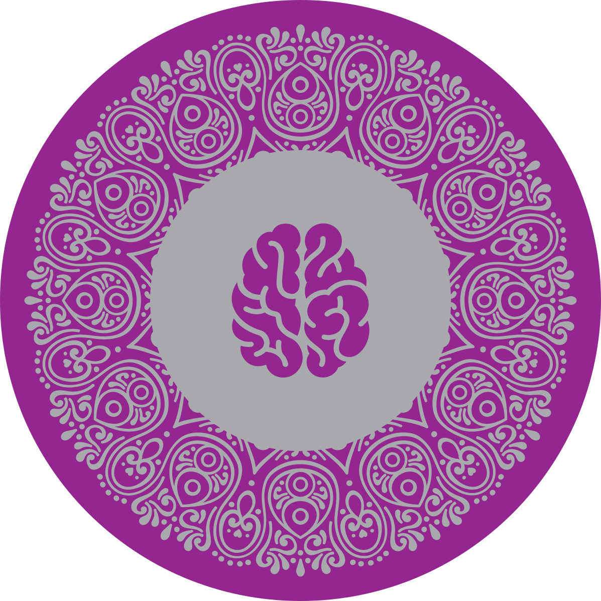 Mandala Brain Design mandala vinyl rug - TenStickers