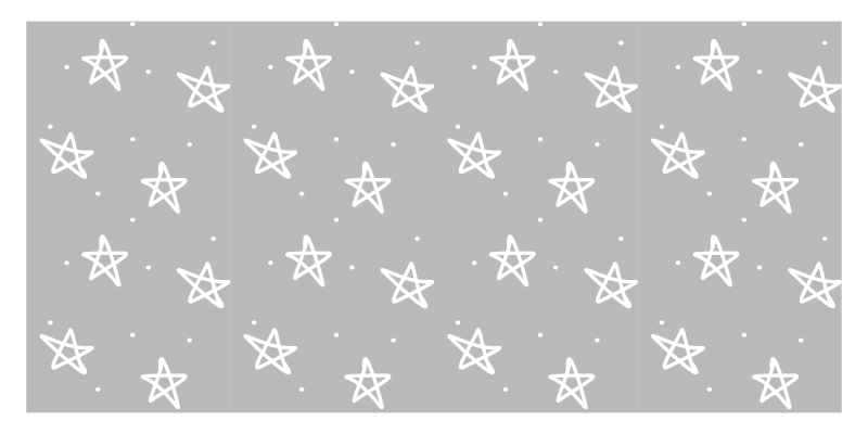 Silver Star Pattern kids vinyl rug - TenStickers