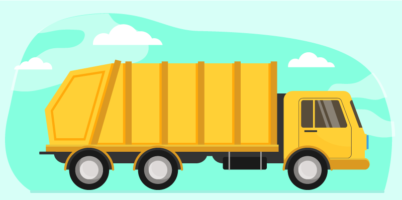 Cartoon Dump Truck kids vinyl rug - TenStickers