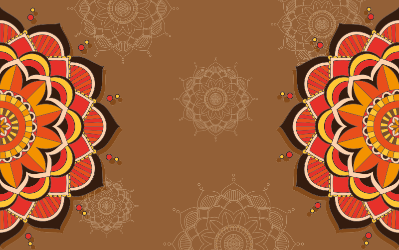 Mandala Ornamentation mandala vinyl rug - TenStickers