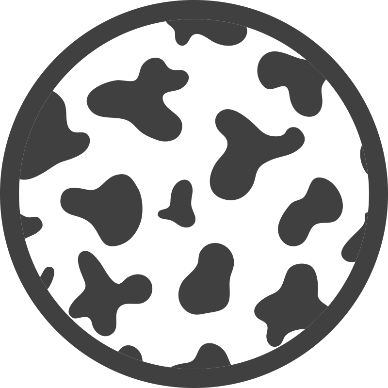 Cowhide Circular Motif animal print vinyl rug - TenStickers