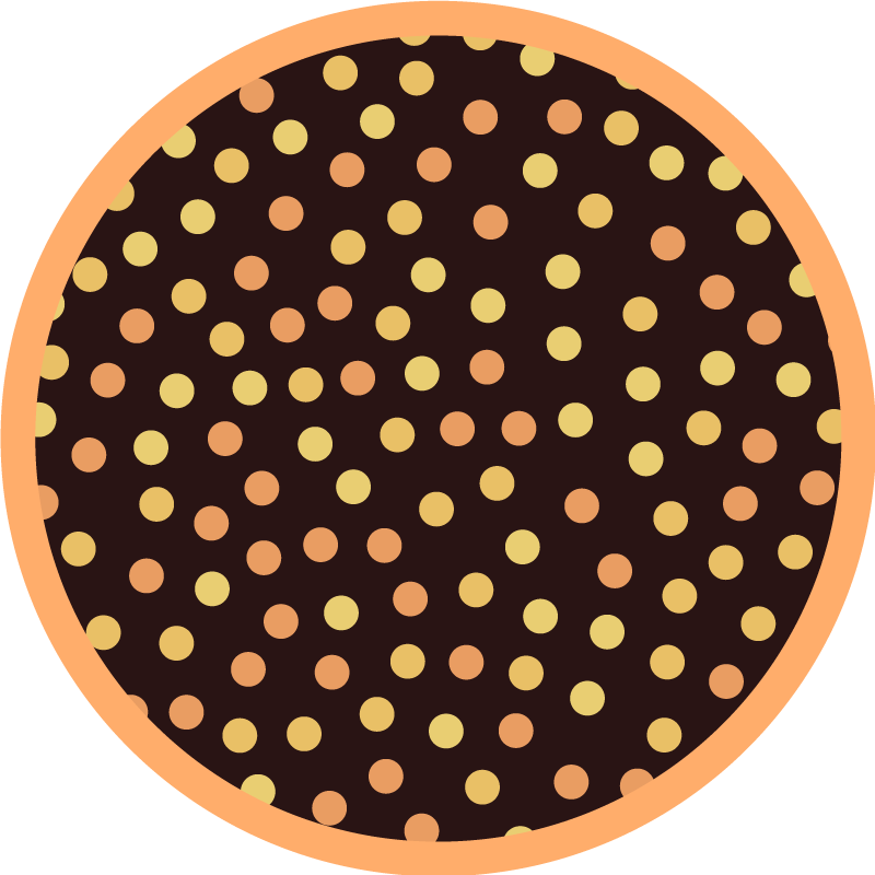 Polka Dotted Circle striped vinyl rug - TenStickers