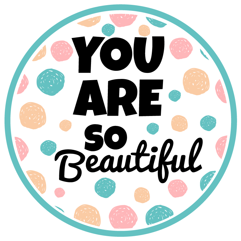 You are so beautiful polka dot vinyl rug - TenStickers