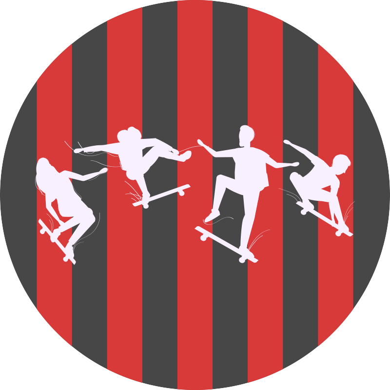 Fencing Silhouettes game vinyl rug - TenStickers